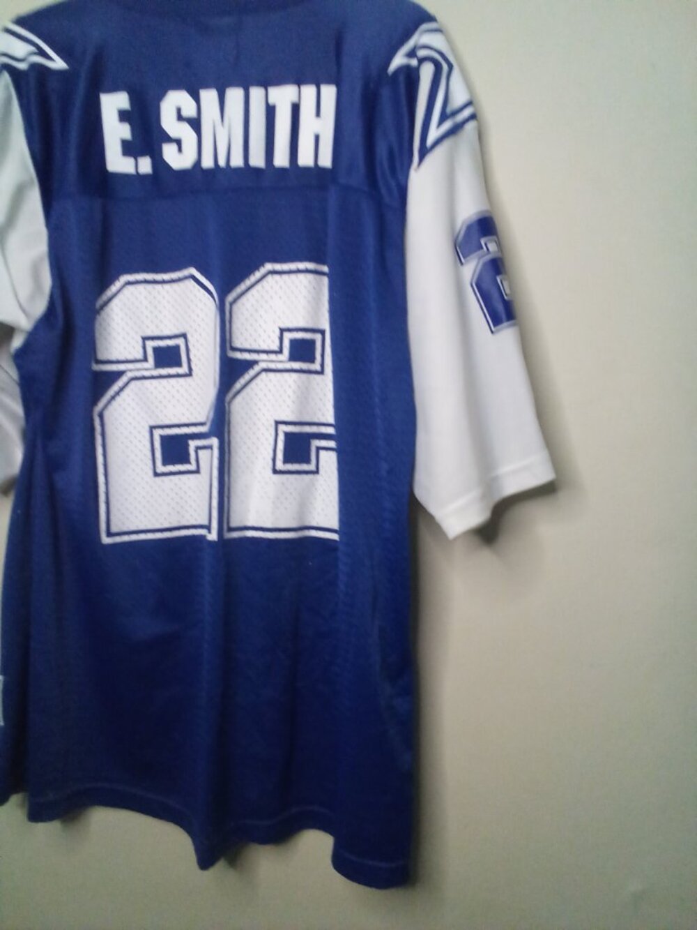Vintage 1995 Starter Dallas Cowboys Jersey Men XL Emmitt Smith #22 Blue White - Picture 13 of 14